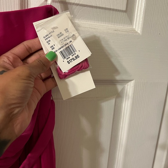 Davids Bridal Versa Convertible Mesh Dresses F15782 color Begoni - Picture 10 of 10